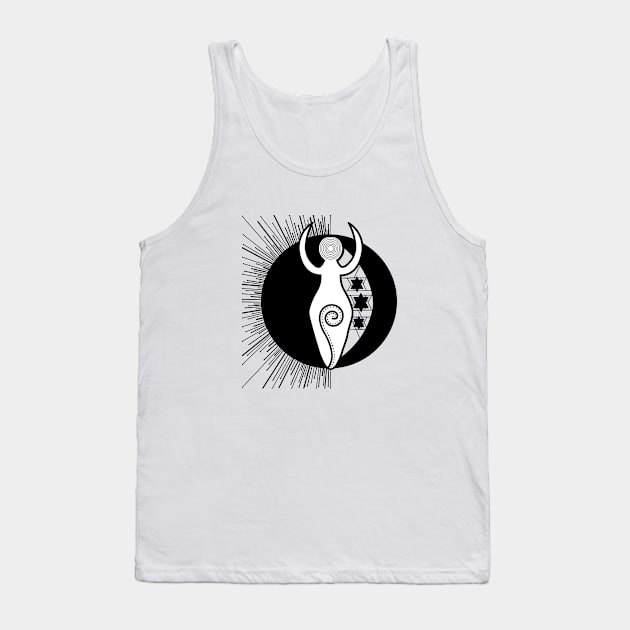 Goddess Sun Moon Tank Top by AYar